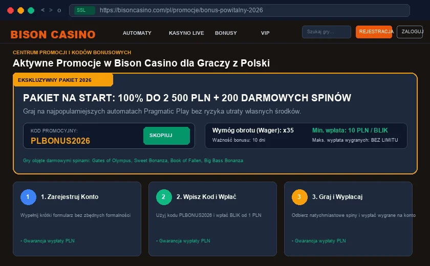 Bison Casino App :  depozyty mobilne BLIK w aplikacji