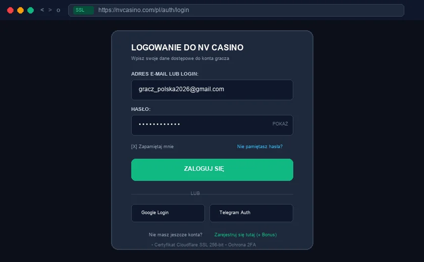 NV Casino Login :  mobilna autoryzacja i logowanie biometryczne