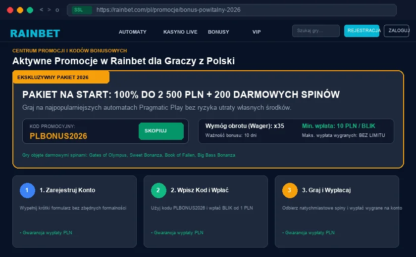 Rainbet :  strefa bonusów i darmowe spiny