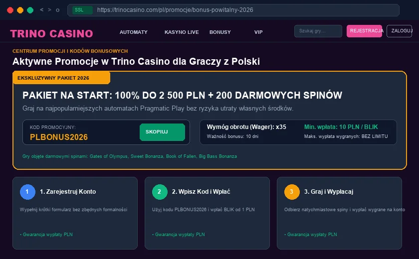 Trino Casino App :  depozyty mobilne BLIK w aplikacji